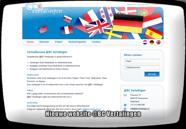 Nieuwe website @BC Vertalingen
