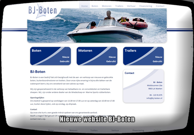 Nieuwe website BJ-Boten