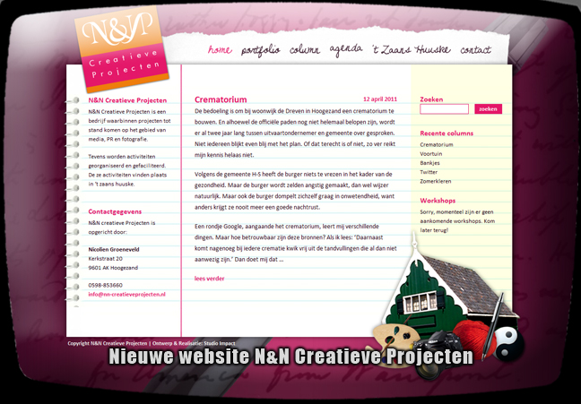 Nieuwe website N&N Creatieve Projecten 